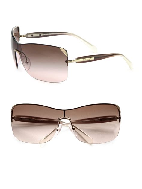 designer rimless shield sunglasses|oversized shield sunglasses women.